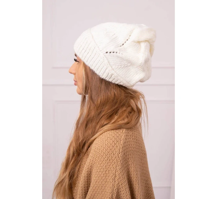 Dámska čiapka Ingrid K371 ecru Dámska čiapka Ingrid K371 ecru