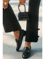 Kožené Polobotky Mokasiny Dámské model 21694755 Černé - Maciejka