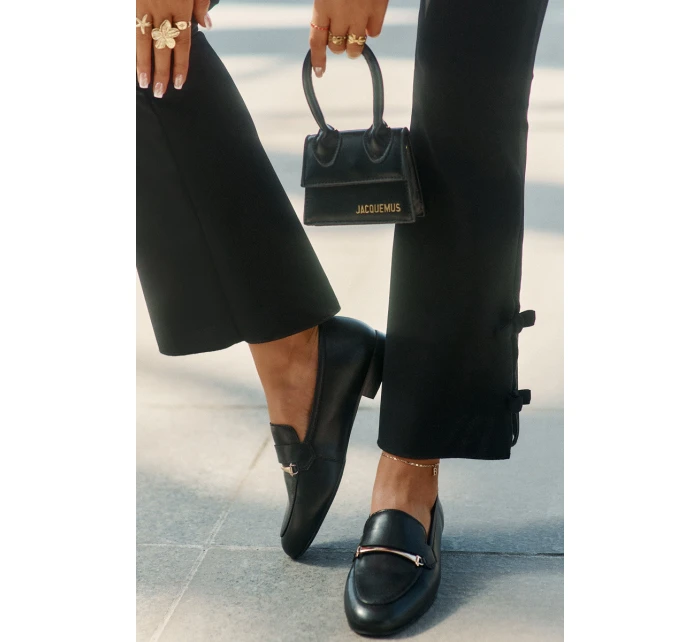 Kožené Polobotky Mokasiny Dámské model 21694755 Černé - Maciejka