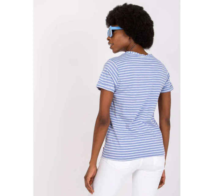 Tričko D16054M02431A bielej a modrej Tričko D16054M02431A bielej a modrej