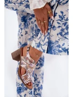 Sandále na podpätku model 211363 Krok v štýle