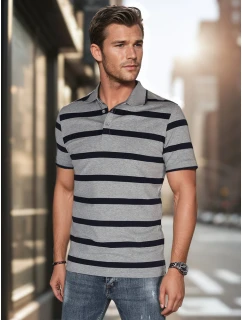 Pánská pruhovaná polokošile světle šedá Dstreet model 21987939 - FashionStreet