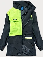 Čierno/zelená dámska bunda vetrovka (AG3-010)