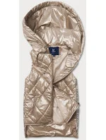 Lesklá béžová dámska vesta (AG3-02)