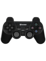 VAKOSS BEZDRÔTOVÝ USB GAMEPAD S DVOJITÝM NÁRAZOM, PC/PS3, DIGITÁLNY A ANALÓGOVÝ REŽIM, GP-4705BK ČIERNY VAKOSS BEZDRÔTOVÝ USB GAMEPAD S DVOJITÝM NÁRAZOM, PC/PS3, DIGITÁLNY A ANALÓGOVÝ REŽIM, GP-4705BK ČIERNY