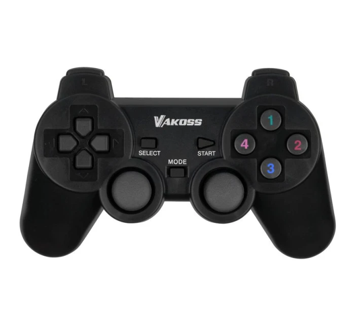 VAKOSS BEZDRÔTOVÝ USB GAMEPAD S DVOJITÝM NÁRAZOM, PC/PS3, DIGITÁLNY A ANALÓGOVÝ REŽIM, GP-4705BK ČIERNY VAKOSS BEZDRÔTOVÝ USB GAMEPAD S DVOJITÝM NÁRAZOM, PC/PS3, DIGITÁLNY A ANALÓGOVÝ REŽIM, GP-4705BK ČIERNY