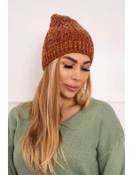 Fleecová čiapka Melisa K241 červená+olivová+tmavo ružová