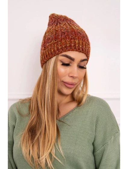 Fleecová čiapka Melisa K241 červená+olivová+tmavo ružová