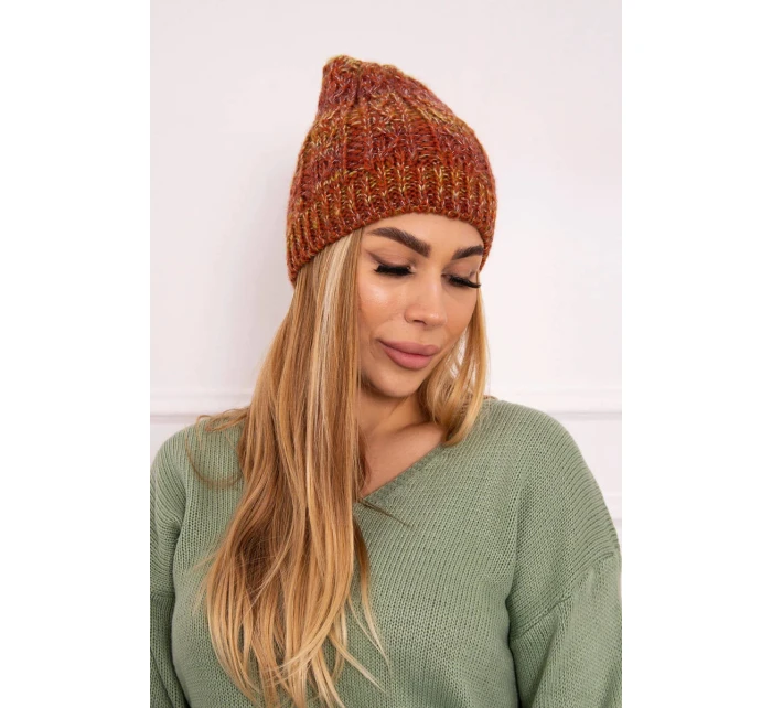 Fleecová čiapka Melisa K241 červená+olivová+tmavo ružová