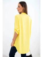Blúzka s dlhším zadným dielom žltá