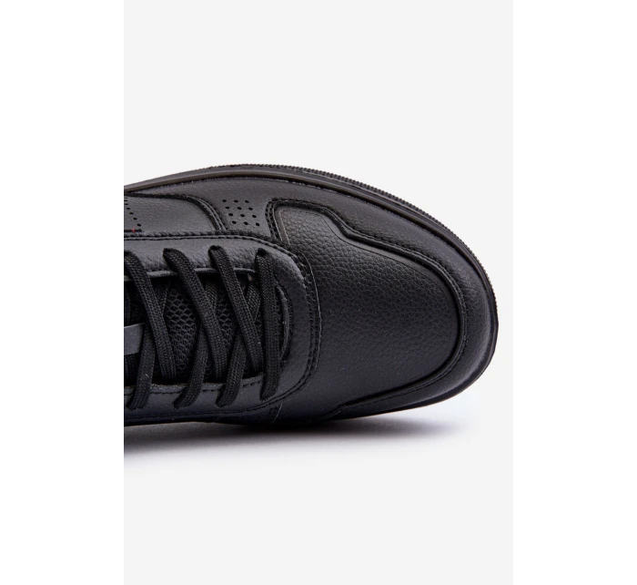 Lehké pánské tenisky na platformě z ekokože černé model 21658094 - EVENTO