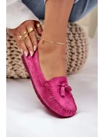 Dámské Ploché Klasické Semišové Mokasíny model 21686063 Fuchsie - S.Barski
