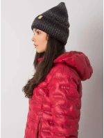 Dámská čepice JK CZ 23 model 17508446 šedá černá - FPrice Dámská čepice JK CZ 23 model 17508446 šedá černá - FPrice