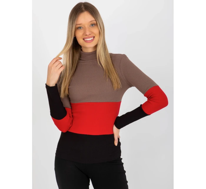 Dámska blúzka RV BZ 8465 1.93P hnedá - FPrice Dámska blúzka RV BZ 8465 1.93P hnedá - FPrice