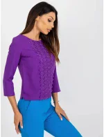 Dámska blúzka LK BZ 506521.90 tmavo fialová - Lakerta
