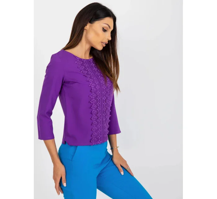 Dámska blúzka LK BZ 506521.90 tmavo fialová - Lakerta