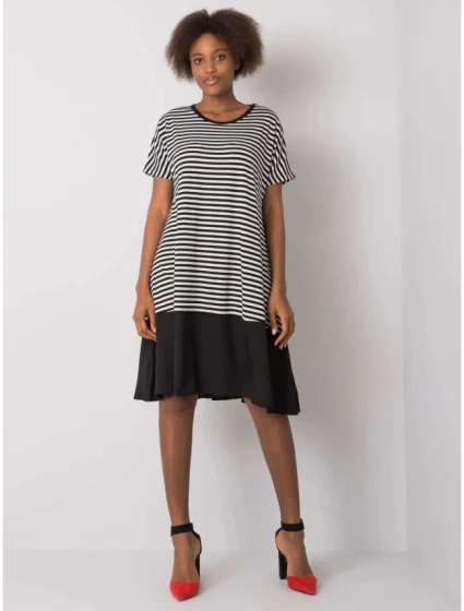 Dámské šaty model 21173168 Černá s bílou - FPrice