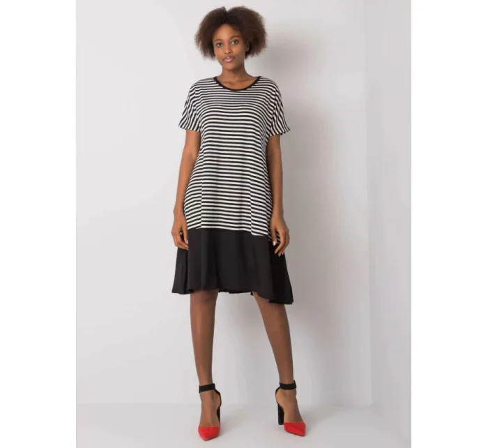 Dámské šaty model 21173168 Černá s bílou - FPrice