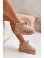 Dámské sněhové boty na platformě Světle béžová model 21808572 - Inello Dámské sněhové boty na platformě Světle béžová model 21808572 - Inello