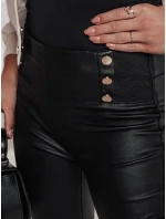 Dámske voskované nohavice SKINLOVE s vysokým pásom čierne FashionStreet UY2198 Dámske voskované nohavice SKINLOVE s vysokým pásom čierne FashionStreet UY2198