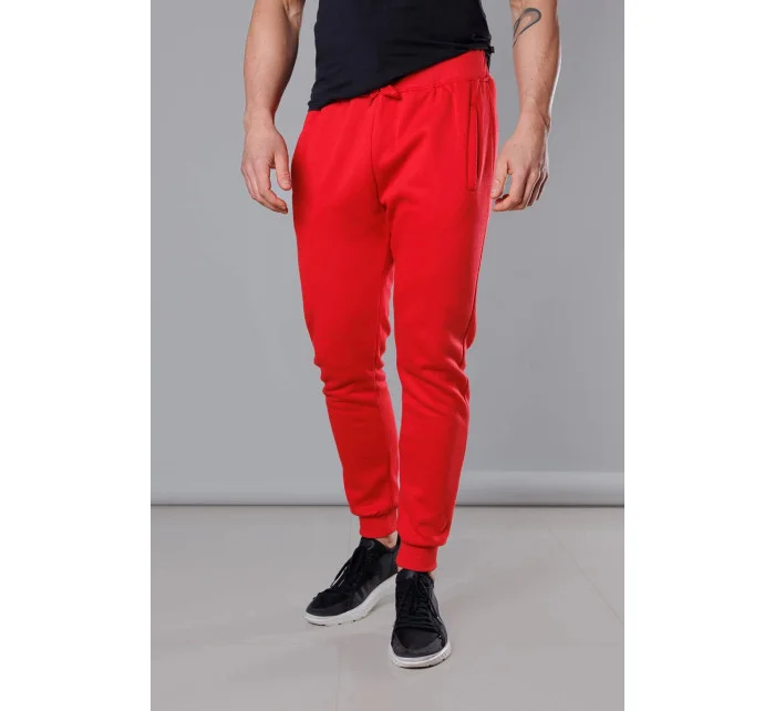 Červené pánske teplákové nohavice (68XW01-18)