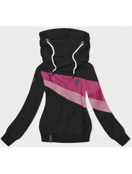 Čierna dámska mikina s kapucňou (2301)