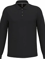 Kariban K 243 Pánske polo tričko s dlhým rukávom z piké 20.K243 čierne
