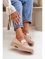 Dámské Mokasíny S Dekorací Eko Kůže Béžové model 21670524 - Boto