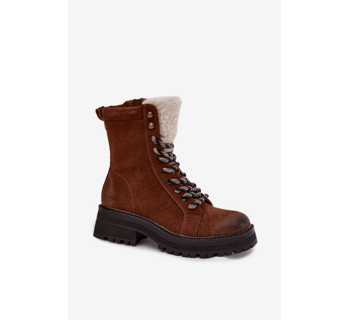 Dámské trekové boty z eko kůže Camel Bellora