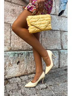 Lodičky z imitácie lakovanej kože Yellow Tropessa