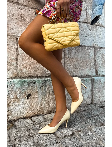Lodičky z imitácie lakovanej kože Yellow Tropessa