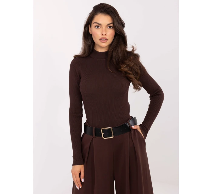 Jumper D93050Z90814A tmavohnedý