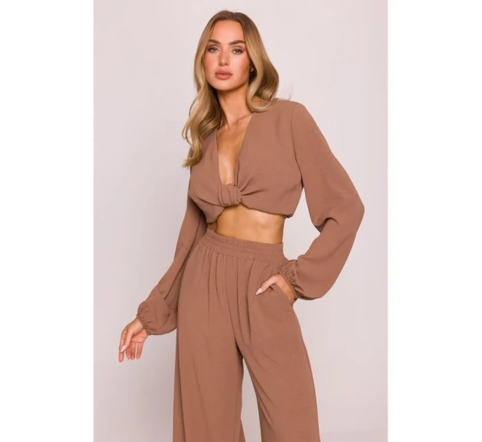 M862 Široké nohavice - čokoládové