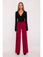 M875 Široké nohavice - bordové