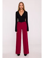 M875 Široké nohavice - bordové