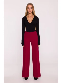 M875 Široké nohavice - bordové