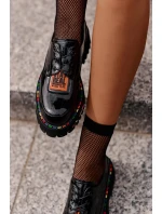 Lakované dámske šnurovacie poltopánky Artiker Black Lakované dámske šnurovacie poltopánky Artiker Black
