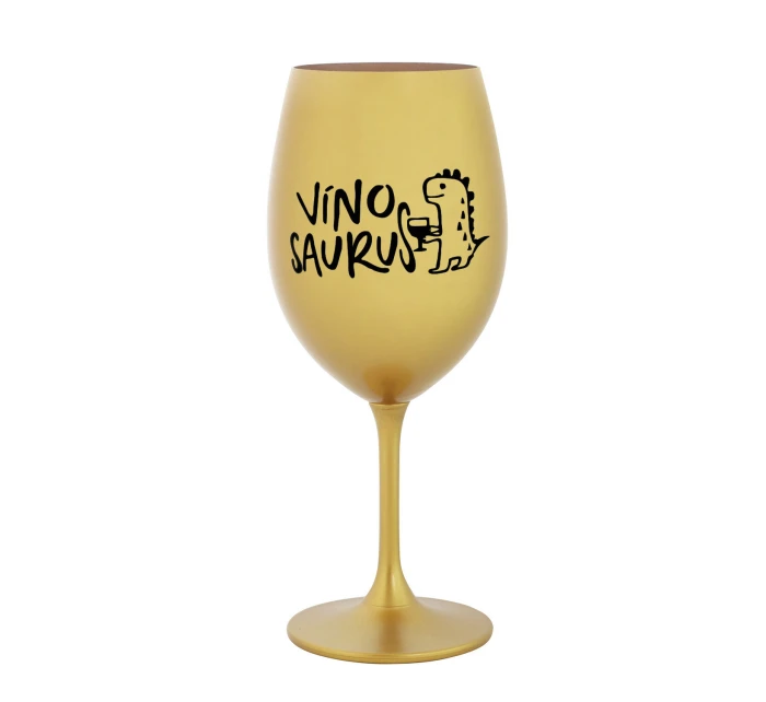 VÍNOSAURUS - zlatá sklenice na víno 350 ml