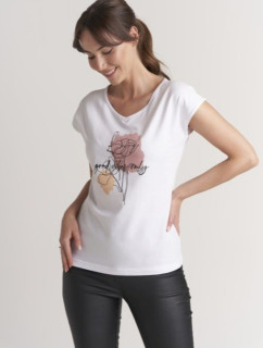 Dámske tričko IM3.T01 PRINT 01 biela s potlačou - Trendy
