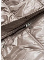 Krátka prechodná prešívaná bunda v ťavej farbe (H-202-1)