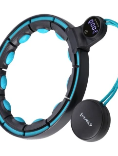 HHM17 HULA HOP ČIERNA/TYRKYSOVÁ S MAGNETMI A ZÁVAŽÍM + POČÍTADLO HMS