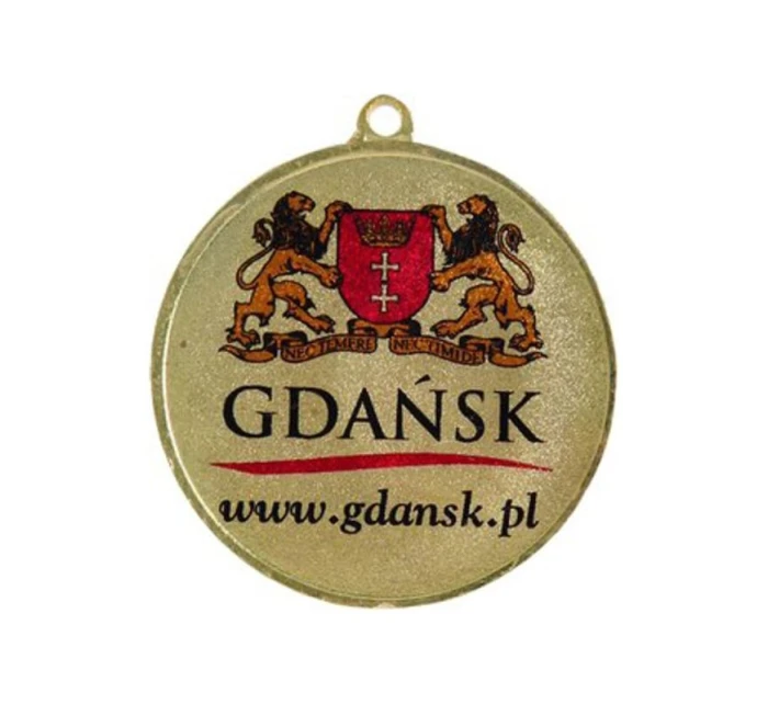 Zlatá medaila s priestorom pre emblém 25 mm - oceľová medaila s potlačou luxor jet