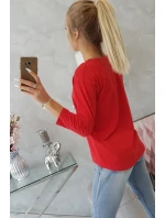 model 18743912 červená halenka s 3D grafikou - K-Fashion model 18743912 červená halenka s 3D grafikou - K-Fashion