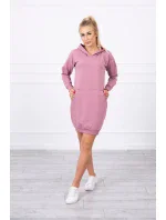 Šaty s kapucí tmavě růžové Šaty s kapucí tmavě růžové