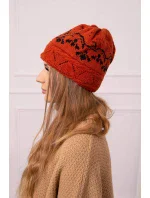 Dámska čiapka Kira K374 červená+čierna