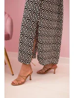 Dámske šaty bez ramienok so šesťuholníkovým vzorom čierne