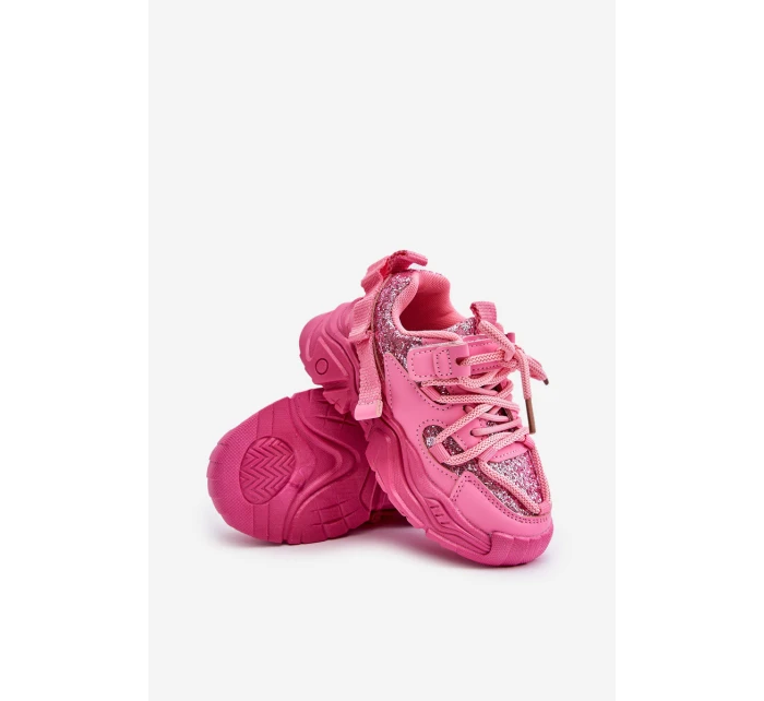 Dětské tenisky flitry růžové model 21673657 - Boto Dětské tenisky flitry růžové model 21673657 - Boto