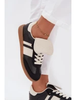 Niskie Sneakersy Damskie Z Wywiniętym Językiem Czarne Ardira Niskie Sneakersy Damskie Z Wywiniętym Językiem Czarne Ardira