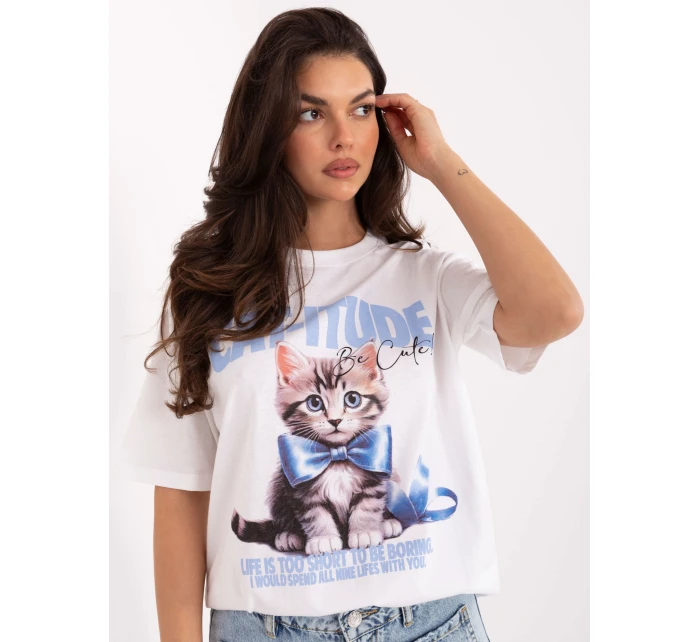 Tričko D12083AI02799A bielo-modré Tričko D12083AI02799A bielo-modré