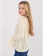 Sweter PM SW model 21821354 jasny beżowy - FPrice Sweter PM SW model 21821354 jasny beżowy - FPrice